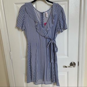 NWT xhilaration dress blue and white stripes